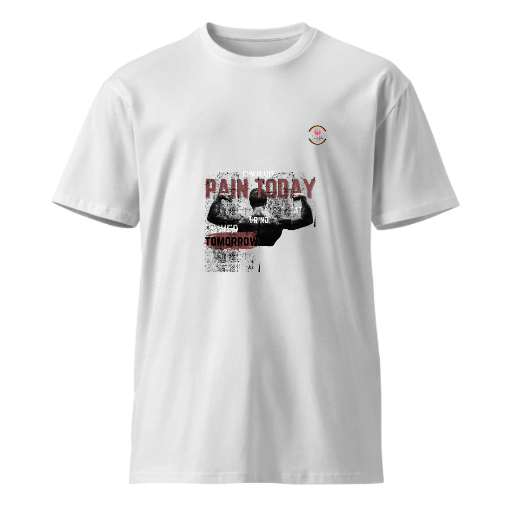 Unisex  Round Neck Cotton T shirt Show That Muscle